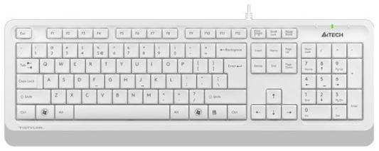 Клавиатура проводная A4TECH Fstyler FK10 USB белый серый