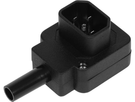 Вилка Lanmaster LAN-IEC-320-C14/90 угловая