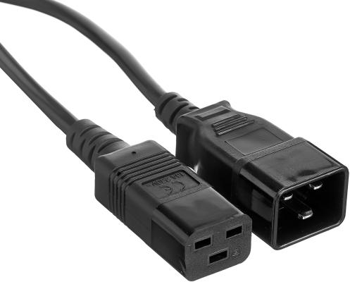 Exegate EP280636RUS Кабель питания (UPS) ExeGate Power EC20-3P (IEC 320 С19->С20) VDE-250V-3*1.5mm2, медь, 16А, черный, 3м.