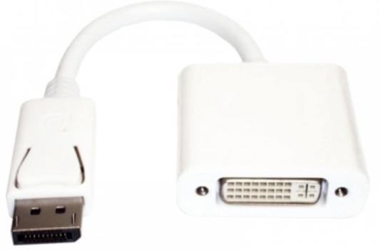 Переходник DisplayPort - DVI Cablexpert A-DPM-DVIF-002-W, 20M/19F, 10см, белый, пакет