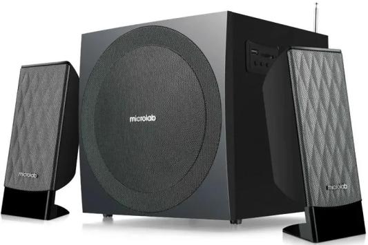 Колонки Microlab M300U, 2.1, черный, 38 Вт (RMS), USB, SD, FM