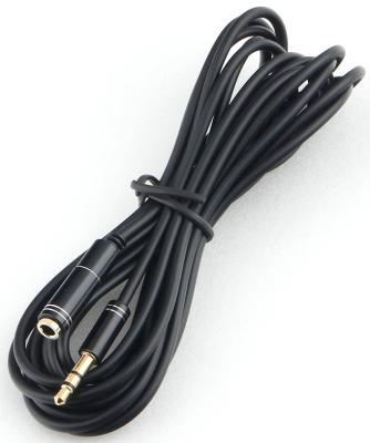 Кабель аудио Cablexpert CCAB-02-35MF-3MB 3 м, jack 3.5 mm M - jack 3.5 mm F, черный