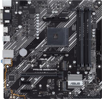 Материнская плата ASUS PRIME B550M-K Socket AM4 AMD B550 4xDDR4 1xPCI-E16x 2xPCI-E1x 4xSATA3 8ch Audio GLan mATX