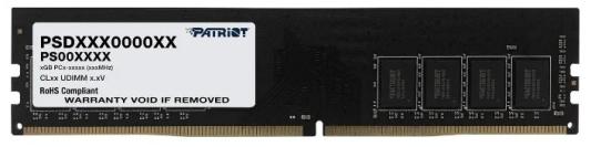 Оперативная память для компьютера 32Gb (1x32Gb) PC4-21300 2666MHz DDR4 DIMM Unbuffered CL19 Patriot Signature Line PSD432G26662