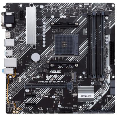 Материнская плата ASUS PRIME B450M-A II Socket AM4 AMD B450 4xDDR4 1xPCI-E16x 2xPCI-E1x 6xSATA3 8ch Audio GLan mATX