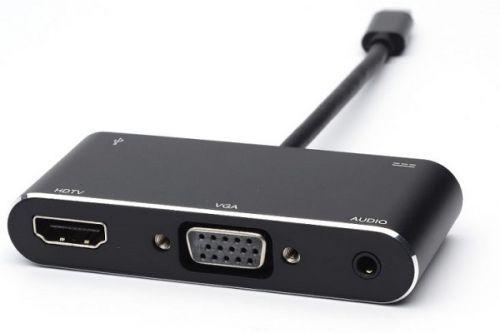 Переходник HDMI VGA 0.1м Atcom AT2810 круглый черный