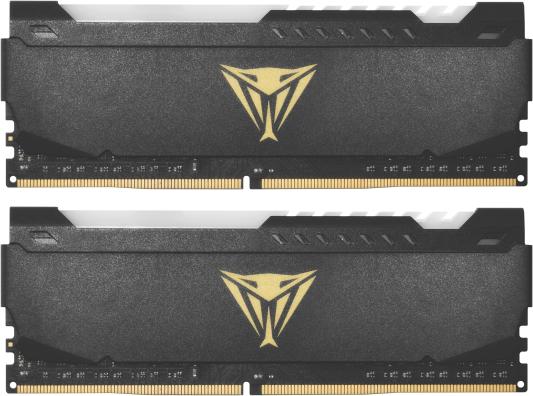 Оперативная память для компьютера 32Gb (2x16Gb) PC4-25600 3200MHz DDR4 DIMM CL18 Patriot Viper Steel RGB PVSR432G320C8K