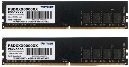 Оперативная память для компьютера 16Gb (2x8Gb) PC4-25600 3200MHz DDR4 UDIMM CL22 Patriot Signature Line PSD416G3200K