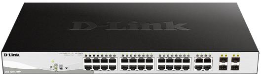 Коммутатор D-Link DGS-1210-28MP/F2A 24G 24PoE+ 370W настраиваемый