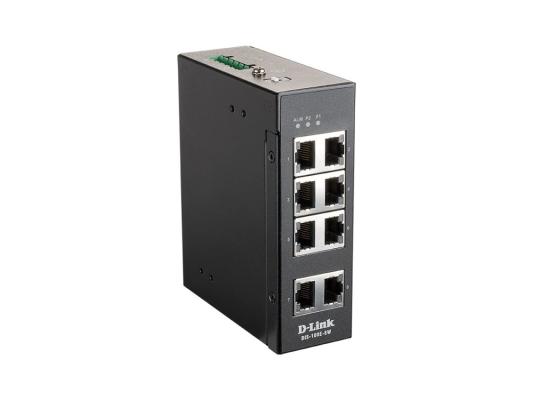 D-Link DIS-100E-8W/A1A Промышленный неуправляемый коммутатор с 8 портами 10/100Base-TX, функцией энергосбережения и поддержкой QoS