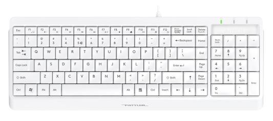 Клавиатура проводная A4TECH Fstyler FK15 USB белый