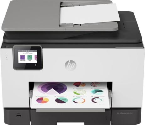 МФУ струйное HP Officejet Pro 9023 (A4, принтер/сканер/копир/факс, 1200x1200dpi, 18чб/10цв. ppm, Duplex, СНПЧ, Wi-Fi, Ethernet, USB) 1MR70B