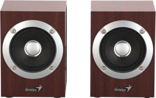 Колонки Genius SP-HF280, 2.0, коричневый, 2x7 Вт