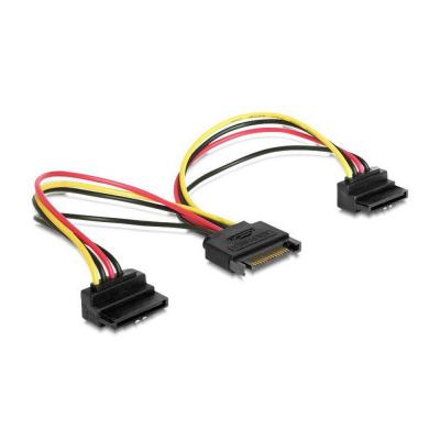 Кабель питания SATA Cablexpert CC-SATAM2F-02 (15pin M/2x15pinF, 15см, угловой разъем)
