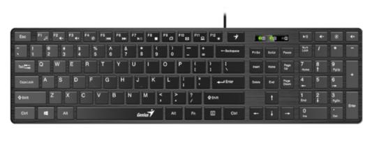 Клавиатура проводная Genius SlimStar 126 USB черная