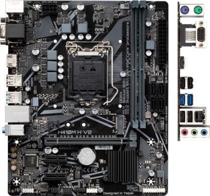 Материнская плата GigaByte H410M H V2 Socket 1200 H470 2xDDR4 1xPCI-E x16 4xSATA III mATX Retail