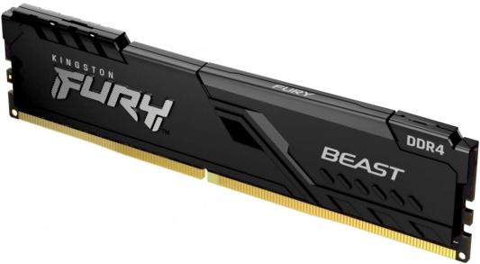 Оперативная память для компьютера 32Gb (1x32Gb) PC4-25600 3200MHz DDR4 DIMM CL16 Kingston FURY Beast Black KF432C16BB/32