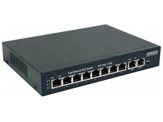 PoE коммутатор, 8 x FE с поддержкой PoE (IEEE 802.3af/at), 2 x GE, до 30W на порт, суммарно до 115W