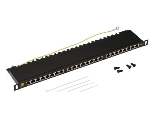 Патч-панель LANMASTER компактная 24 порта, STP, кат. 5E, 0.5U