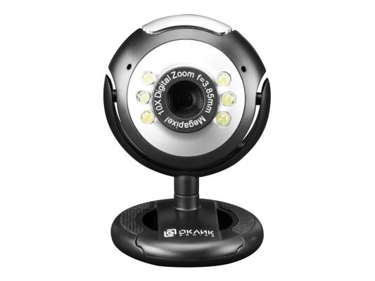 Веб-камера Oklick OK-C8825 черный 0.3Mpix (640x480) USB 2.0 с микрофоном