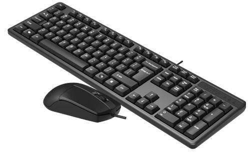 Клавиатура + мышь A4Tech KK-3330 клав:черный мышь:черный USB