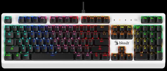 Клавиатура проводная A4TECH Bloody B810RC USB белый черный