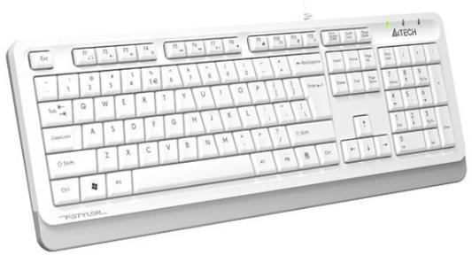Клавиатура проводная A4TECH Fstyler FKS10 USB белый серый