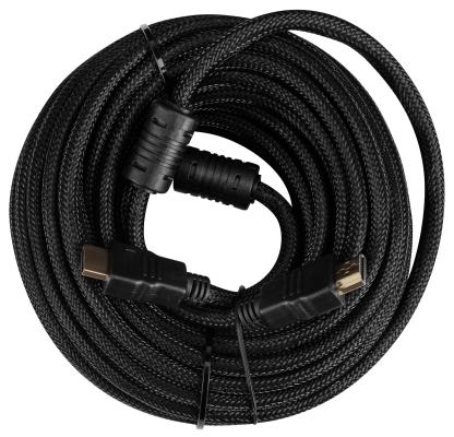 Кабель HDMI 10м Бюрократ HDMI-V1.4-10MC круглый черный
