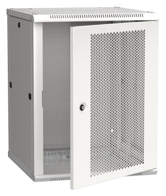 Шкаф монтажный ITK Linea W (LWR3-15U66-PF) настенный 15U 600x450мм пер.дв.перфор. 90кг серый 500мм 200град. 770мм IP00 IK10 сталь
