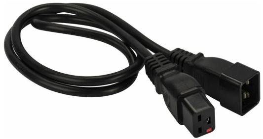 Кабель питания для серверов Lanmaster LAN-PP19L/20-1.0-BK (C19-C20 с блокировкой, 3х1.5мм?, 250В, 16A, черный, 1м)