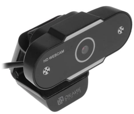 Камера Web Оклик OK-C012HD черный 1Mpix (1280x720) USB2.0 с микрофоном
