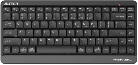Клавиатура беспроводная A4Tech Fstyler FBK11 черно-серая slim