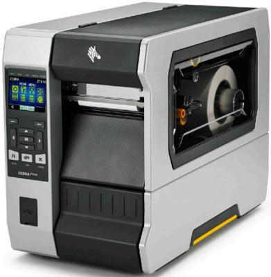 Zebra TT ZT610; 4", 203 dpi, Euro and UK cord, Serial, USB, Gigabit Ethernet, Bluetooth 4.0, USB Host, Tear, Color Touch, ZPL