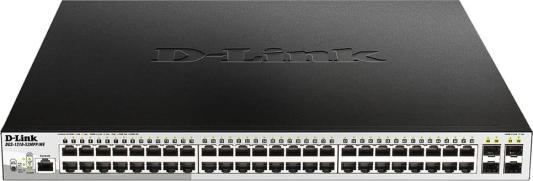 DGS-1210-52MPP/ME/B3A Управляемый L2 коммутатор с 48 портами 10/100/1000Base-T и 4 портами 1000Base-X SFP (48 портов PoE 802.3af/at, PoE-бюджет 740 Вт) {2}