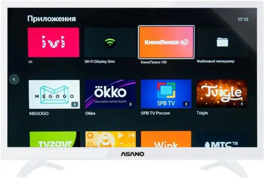 Телевизор 32" Asano 32LH8011T белый 1366x768 60 Гц Smart TV Wi-Fi Bluetooth 2 х HDMI 2 х USB RJ-45