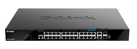 D-Link DGS-1520-28MP/A1A Управляемый L3 стекируемый коммутатор с 20 портами 10/100/1000Base-T, 4 портами 100/1000/2.5GBase-T, 2 портами 10GBase-T и 2 портами 10GBase-X SFP+