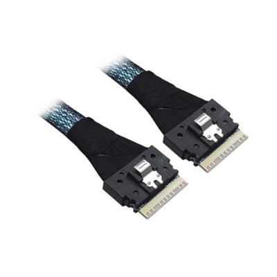 Кабель ACD-60007-MD-20CM    Slimline SASx8 (SFF8654) -to- Slimline SASx8 (SFF8654)+ SFF9402, 20CM
