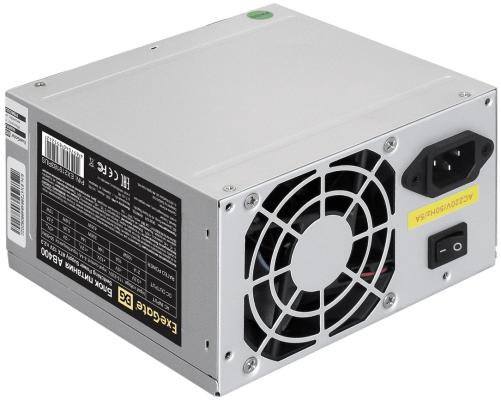 Блок питания ATX 400 Вт ExeGate AB400 (ATX, PC, 8cm fan, 24pin, 4pin, 3xSATA, 2xIDE, FDD, кабель 220V в комплекте)