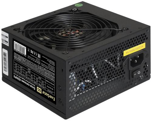Блок питания ATX 450 Вт ExeGate 450NPX (ATX, PC, 12cm fan, 24pin, 4pin, PCIe, 3xSATA, 2xIDE, FDD, black, кабель 220V в комплекте)