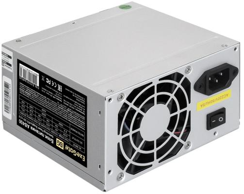 Блок питания ATX 450 Вт ExeGate AB450 (ATX, PC, 8cm fan, 24pin, 4pin, 3xSATA, 2xIDE, FDD, кабель 220V в комплекте)