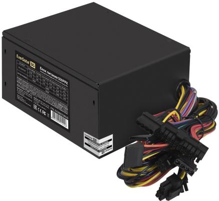 Блок питания ATX 550 Вт ExeGate 550PPX (ATX, APFC, SC, КПД 80% (80 PLUS), 14cm fan, 24pin, (4+4)pin, PCIe, 5xSATA, 4xIDE, FDD, кабель 220V с защитой от выдергивания, black, RTL)