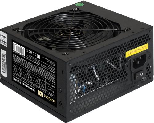 Блок питания ATX 700 Вт ExeGate 700NPXE (ATX, PPFC, SC, 12cm fan, 24pin, (4+4)pin, PCIe, 4xSATA, 3xIDE, FDD, black, кабель 220V с защитой от выдергивания)