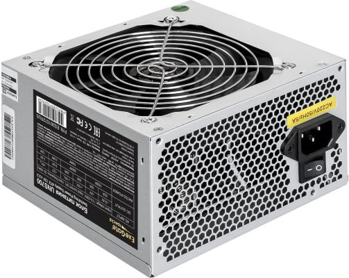 Блок питания ATX 700 Вт ExeGate UNS700 (ATX, PC, 12cm fan, 24pin, 4pin, PCIe, 3xSATA, 2xIDE, FDD, кабель 220V в комплекте)