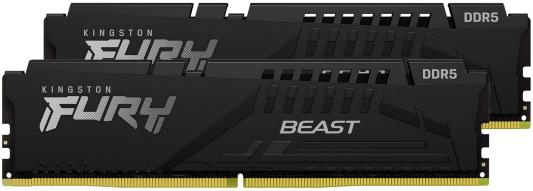 Оперативная память для компьютера 16Gb (2x8Gb) PC5-41600 5200MHz DDR5 DIMM Unbuffered CL40 Kingston KF552C40BBK2-16