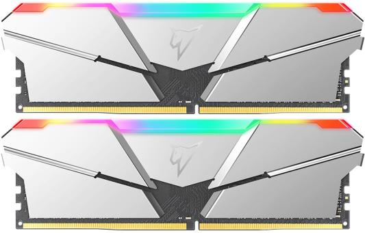 Оперативная память для компьютера 16Gb (2x8Gb) PC4-25600 3200MHz DDR4 DIMM CL16 Netac Shadow RGB NTSRD4P32DP-16SC