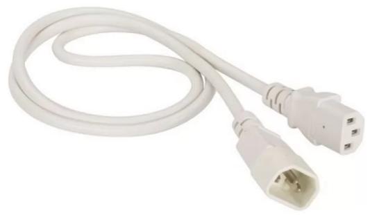 Кабель питания системный блок-монитор Lanmaster LAN-PP13/14-7.0-WH (C13-C14, 3х0.75мм?, 250В, 10A, белый, 7м)