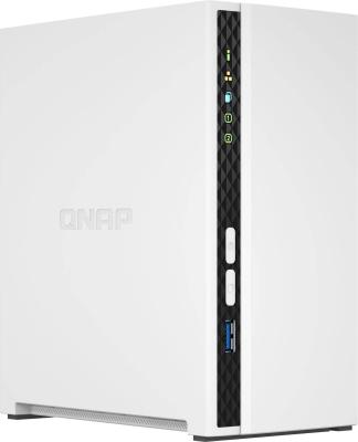 SMB QNAP TS-233 NAS 2 HDD trays. ARM 4-core Cortex-A55 2.0GHz, ram 2 GB (max), 1x1GbE, 2xUSB 2.0 port,1xUSB 3.2 Gen 1