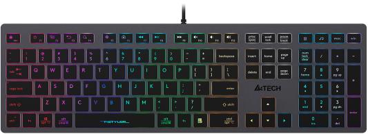 Клавиатура проводная A4TECH FX60H USB серый