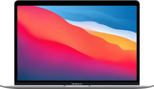 Ноутбук Apple MacBook Air A2337 M1 8 core 8Gb SSD256Gb/7 core GPU 13.3" IPS (2560x1600)/ENGKBD Mac OS silver WiFi BT Cam
