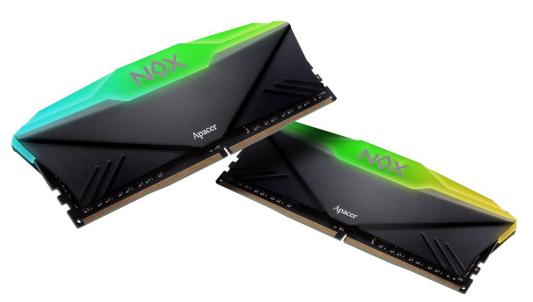 Оперативная память для компьютера 32Gb (2x16Gb) PC4-28800 3600MHz DDR4 DIMM Unbuffered CL18 Apacer NOX RGB AH4U32G36C25YNBAA-2